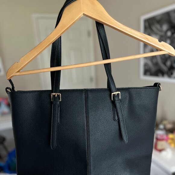 Faux Leather Computer Tote Bag - Picture 2 of 5
